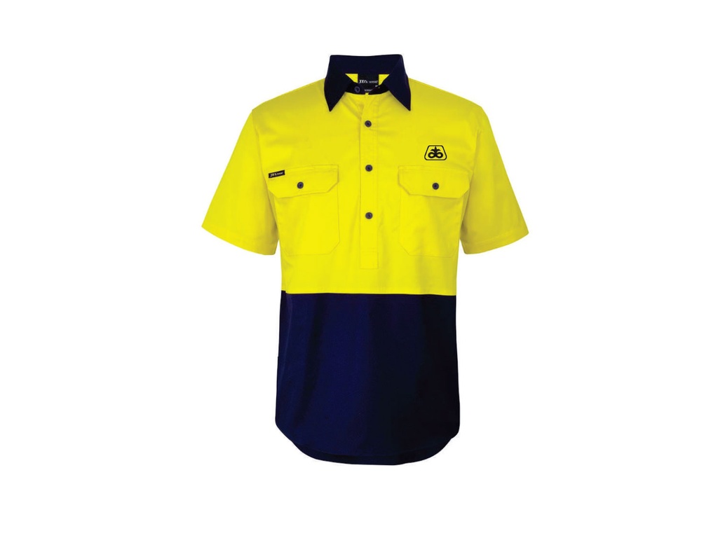 Hi Vis Close Front Short Sleeve Work Shirt
