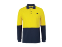 Hi Vis Long Sleeve Cotton Pique Trad Polo Long Sleeve